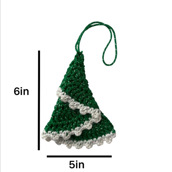 Hand Crafted Green and White Holiday Ornament - Picture 4 of 12